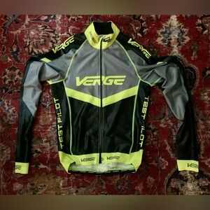 Verge Men's Flight Performance Cycling Jacket - Gray and Yellow - Sz Med NWOT